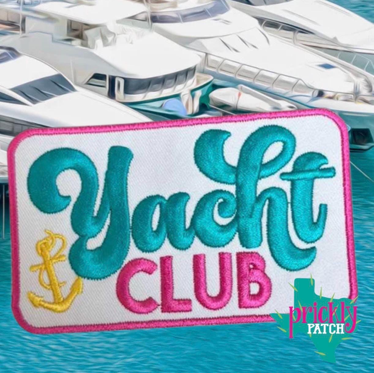 Yacht Club Iron-On Embroidered Patch