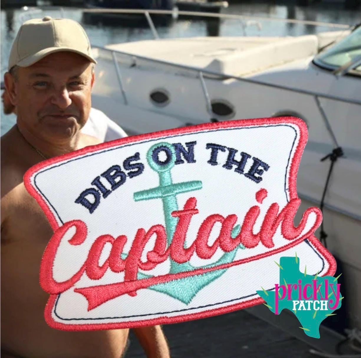 Dibs on the Captain Iron-On Embroidered Patch