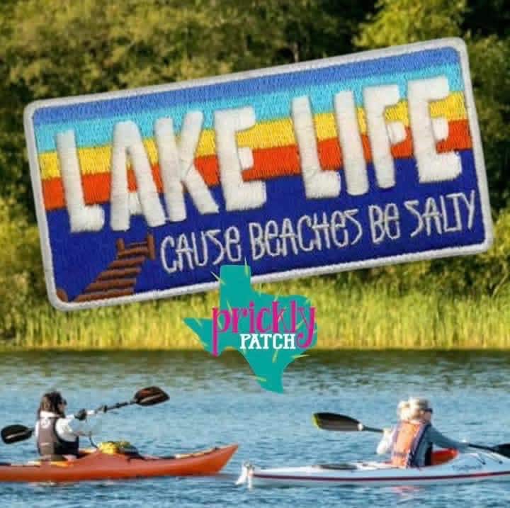 Lake Life Iron-On Embroidered Patch