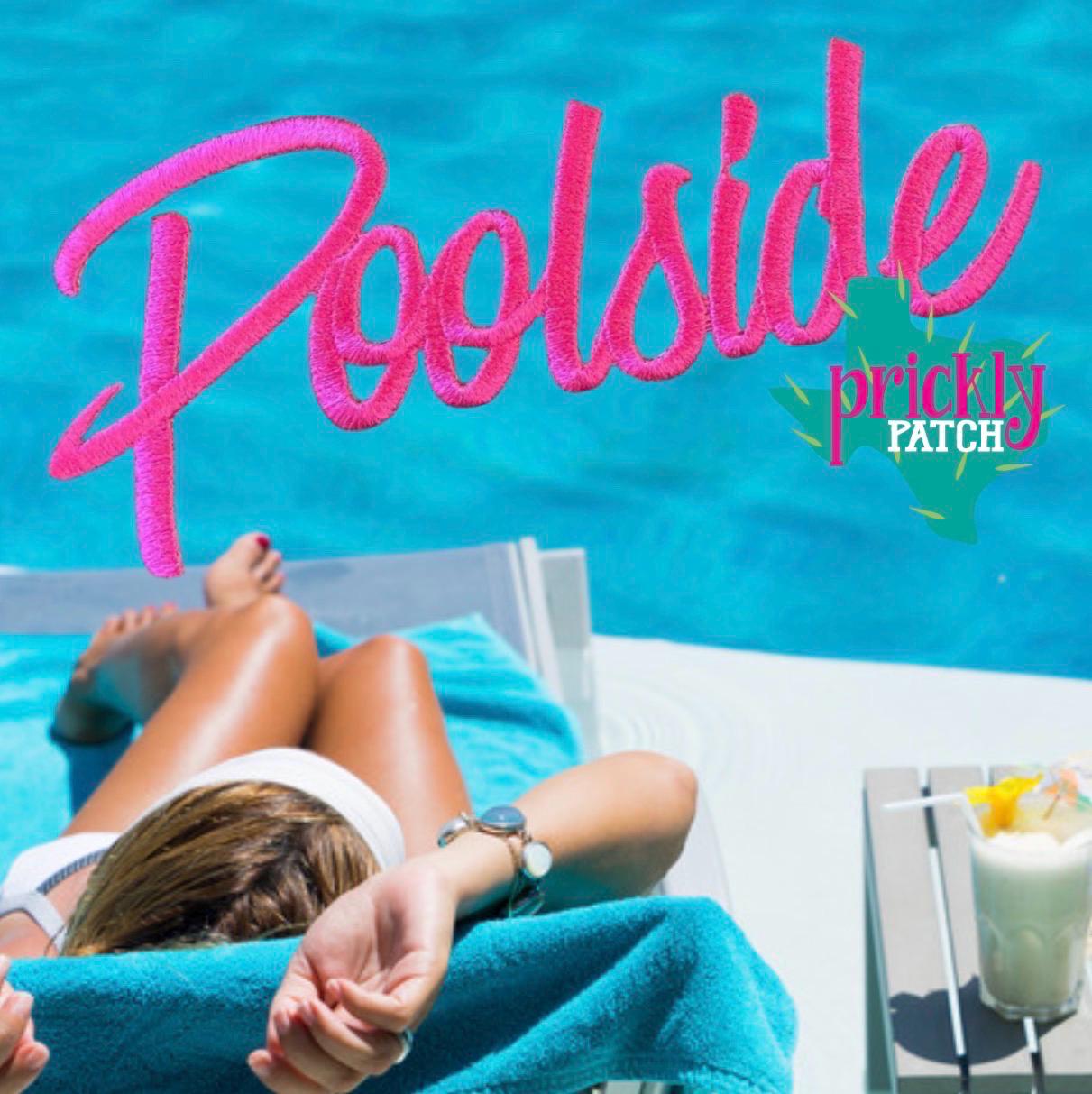 Pink Poolside Iron-On Embroidered Patch