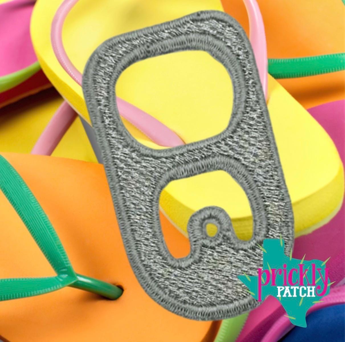Pop Top Iron-On Embroidered Patch