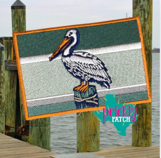 Pelican Embroidered Iron-On Patch