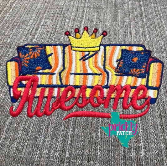 Sofa King Iron-On Embroidered Patch