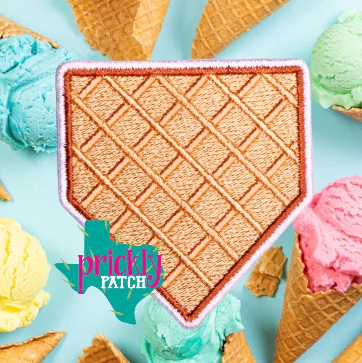 Drip Waffle Cone Homeplate Patch