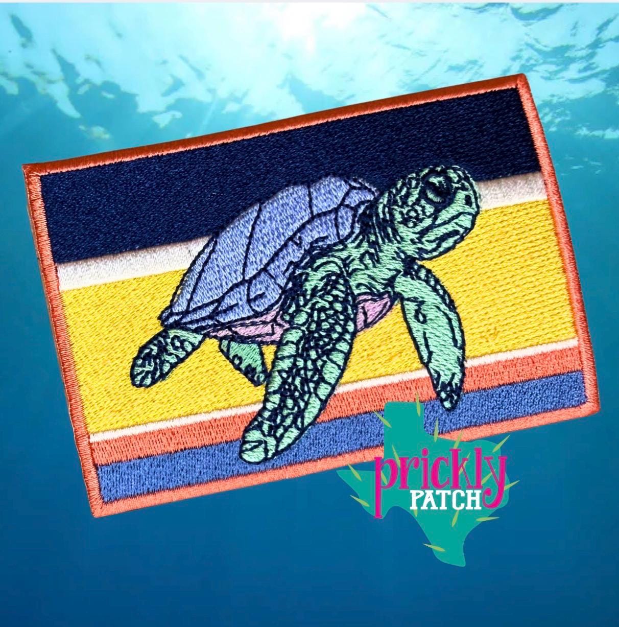 Sea Turtle Embroidered Iron-On Patch