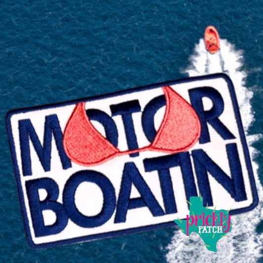 Motor Boatin Embroidered Iron-On Patch
