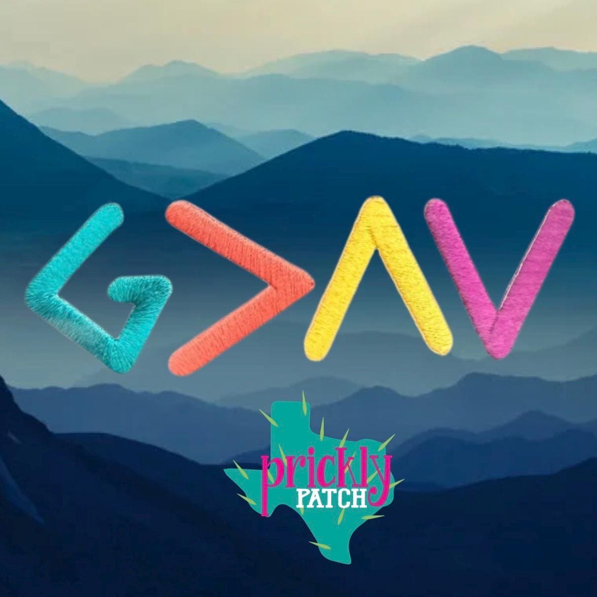 God is Greater Embroidery Transfer