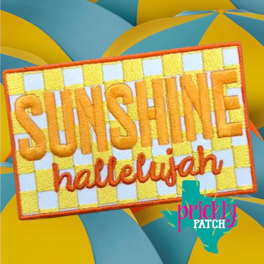 Sunshine Hallelujah Iron-On Embroidered Patch