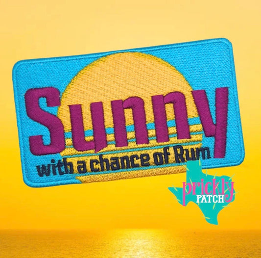 Chance of Rum Iron-On Embroidered Patch