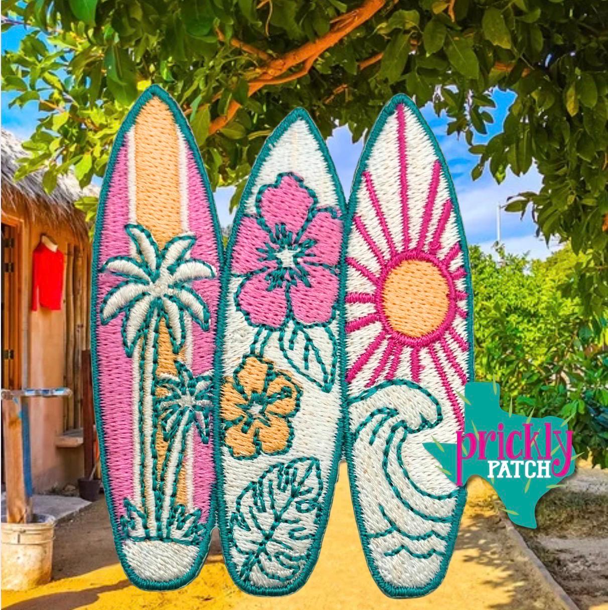 Surf Boards Iron-On Embroidered Patch