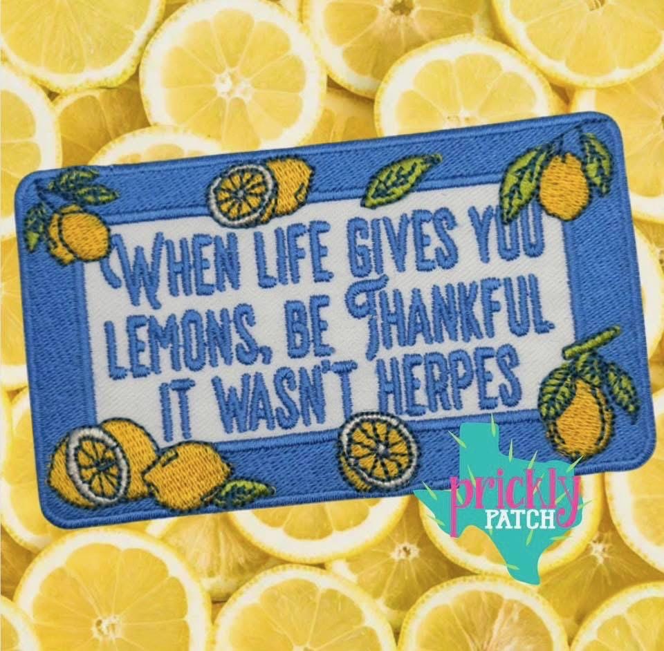 When Life Gives You Lemons Iron-On Embroidered Patch