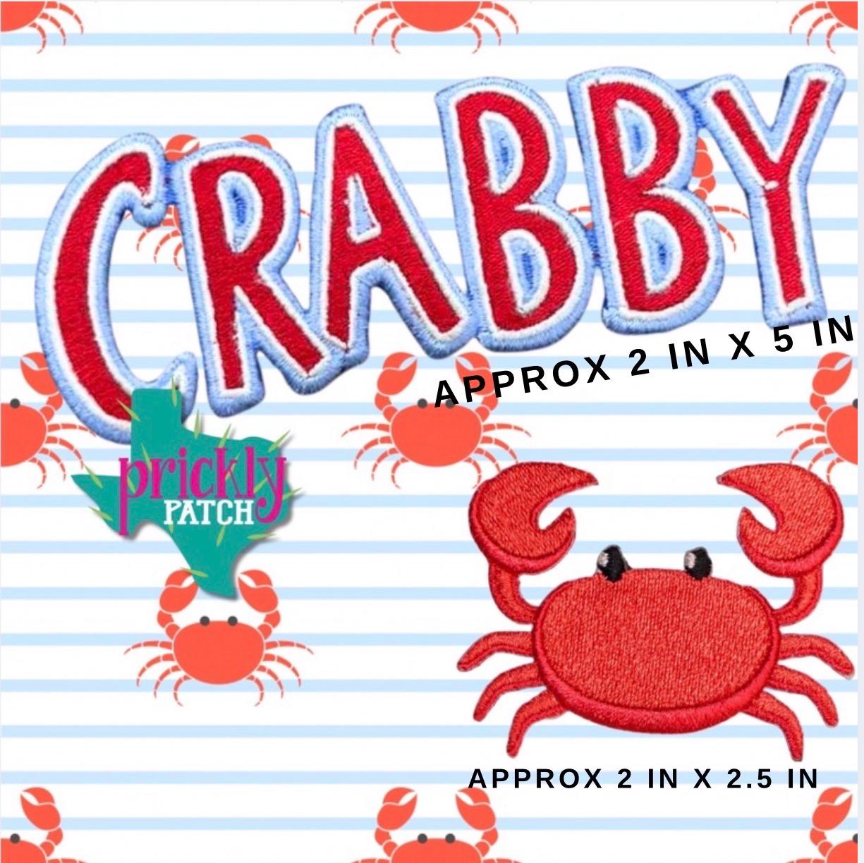 Crabby Set Embroidery Transfer & Patch