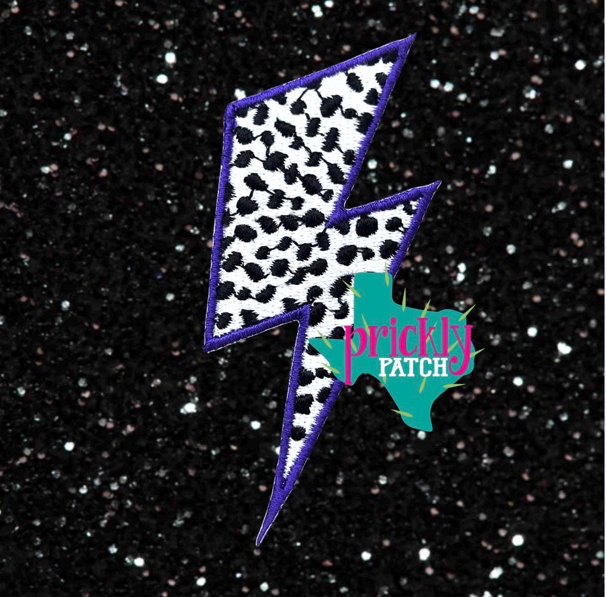 Lightning Purple Iron-On Embroidered Patch