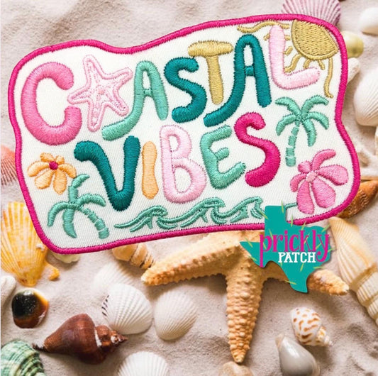 Coastal Vibes Iron-On Embroidered Patch