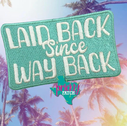 Laid Back Iron-On Embroidered Patch