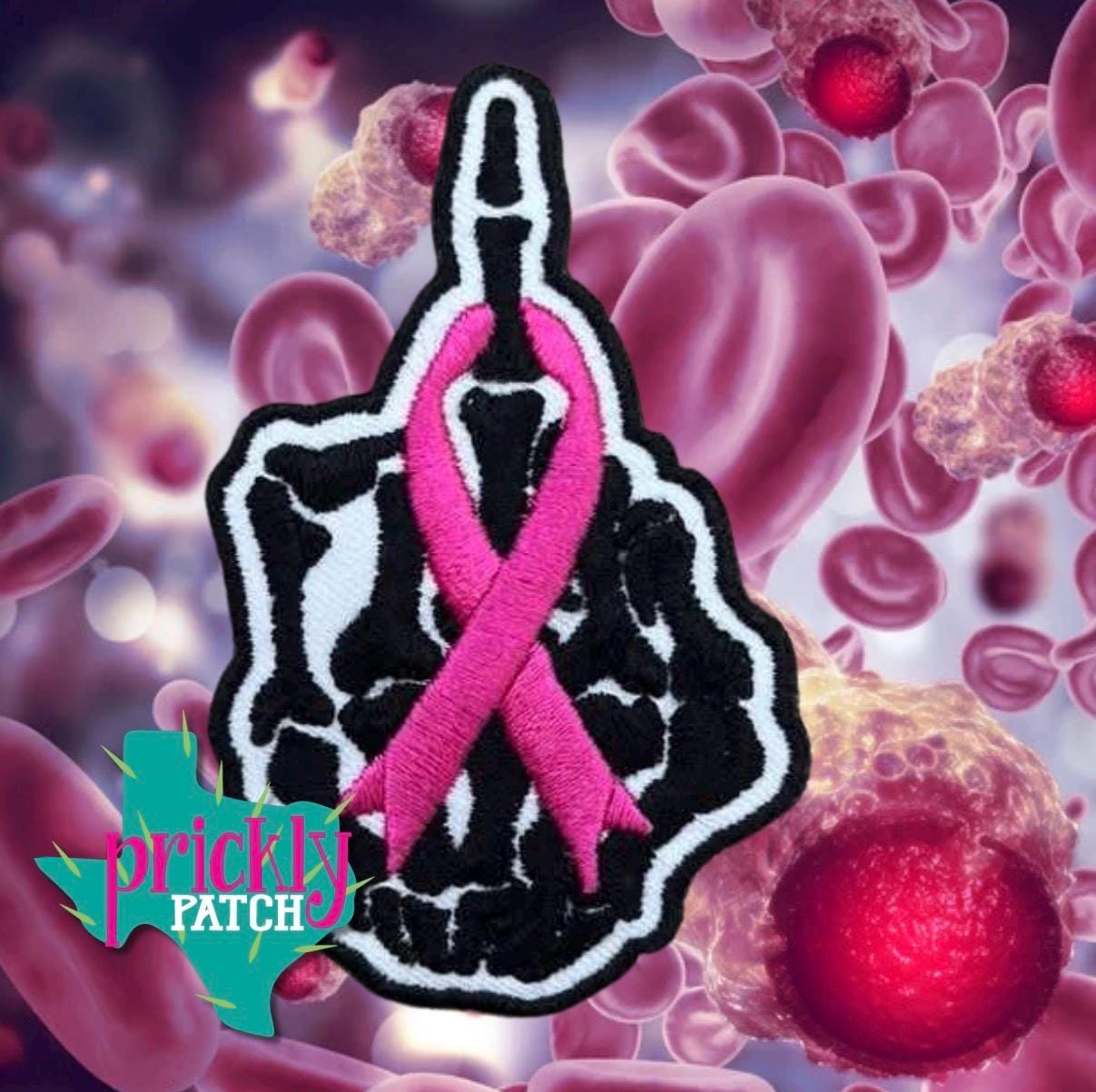 Finger Pink Iron-On Embroidered Patch