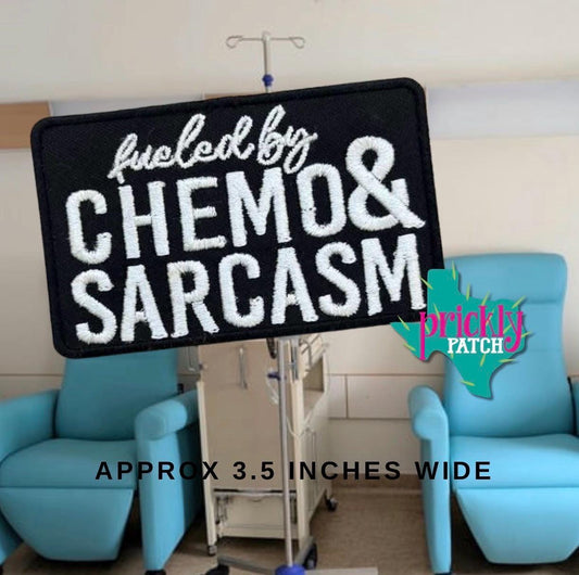 Chemo & Sarcasm Iron-On Embroidered Patch