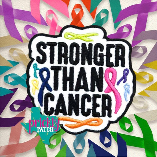 Stronger than Cancer Iron-On Embroidered Patch
