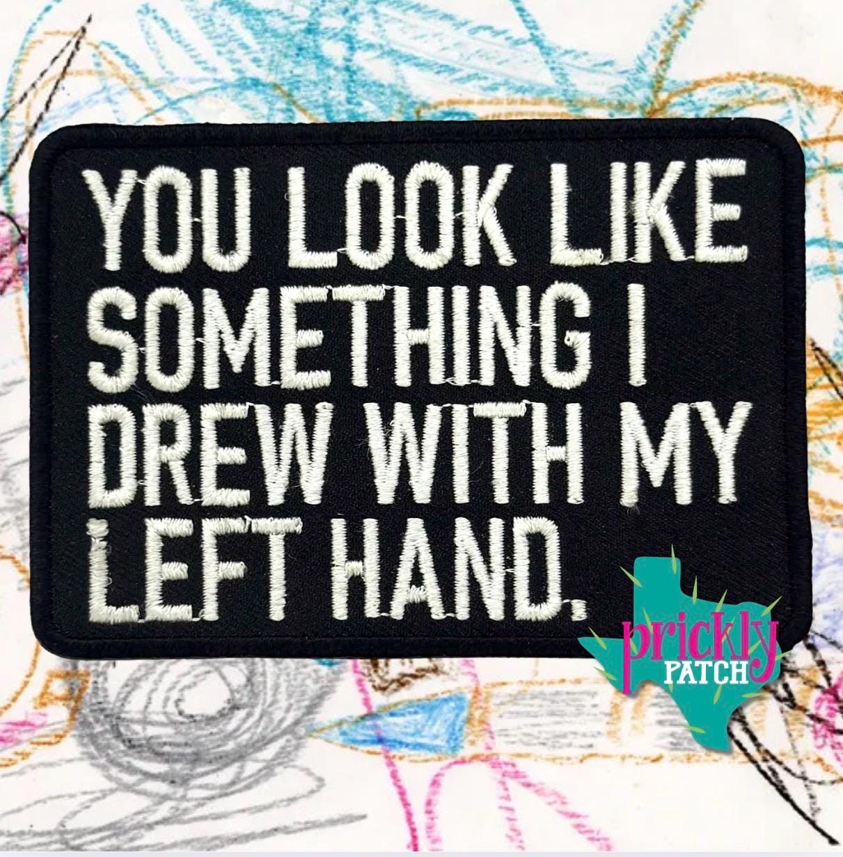 Left Hand Iron-On Embroidered Patch