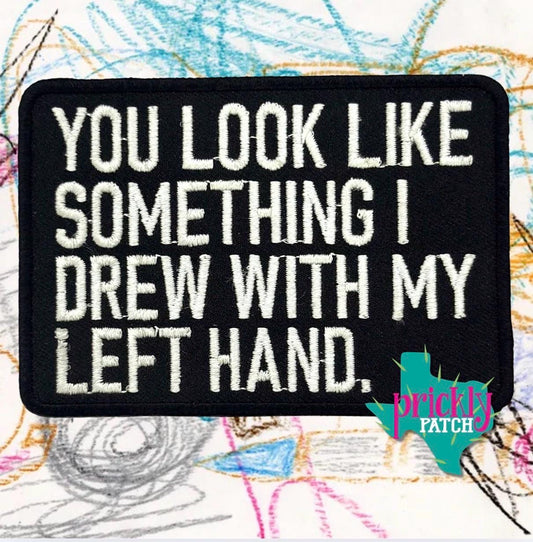 Left Hand Iron-On Embroidered Patch