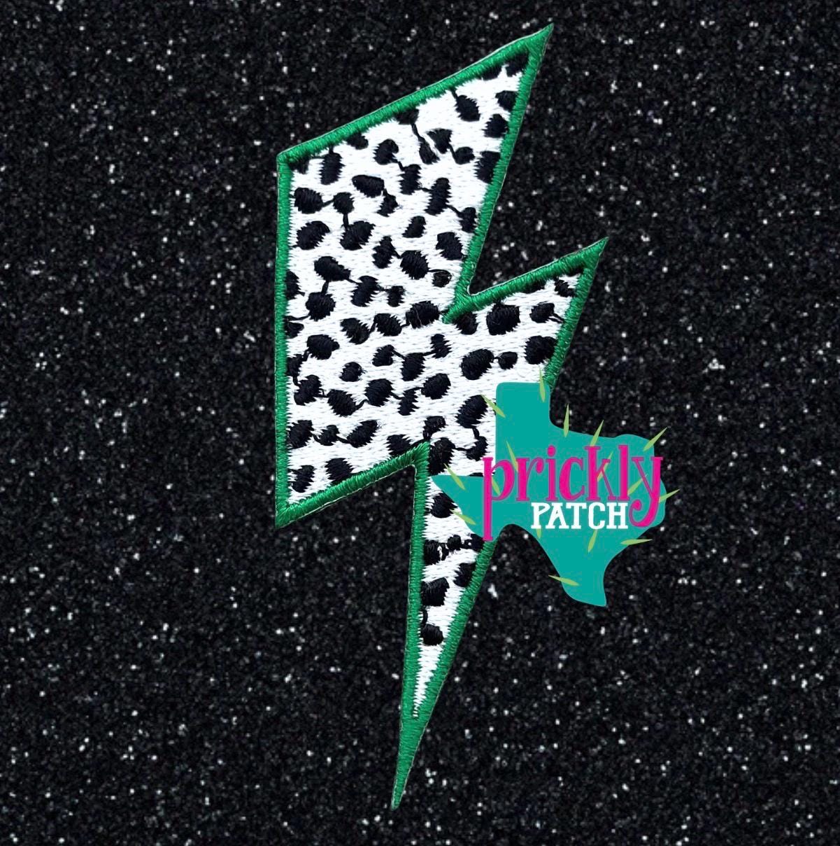 Lightning Green Iron-On Embroidered Patch