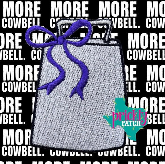 Spirit Bell Purple Iron-On Embroidered Patch