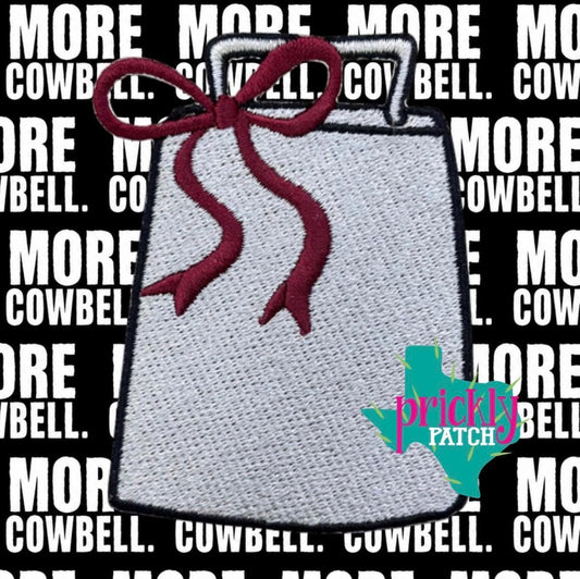 Spirit Bell Maroon Iron-On Embroidered Patch