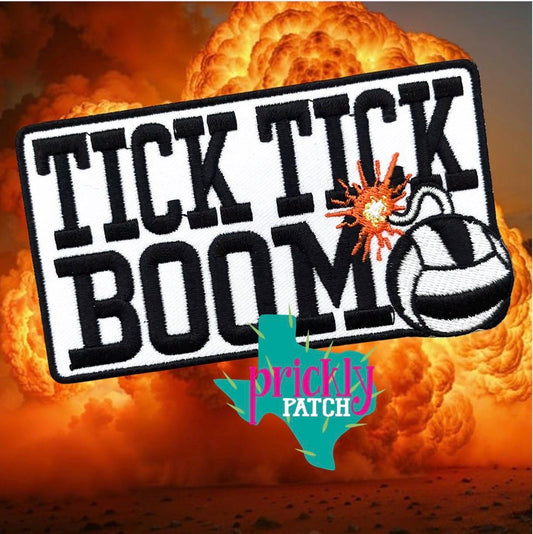 Tick Tick Boom Iron-On Embroidered Patch