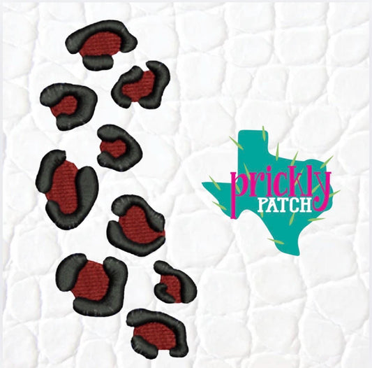 Spirit Spots Maroon Embroidery Transfer