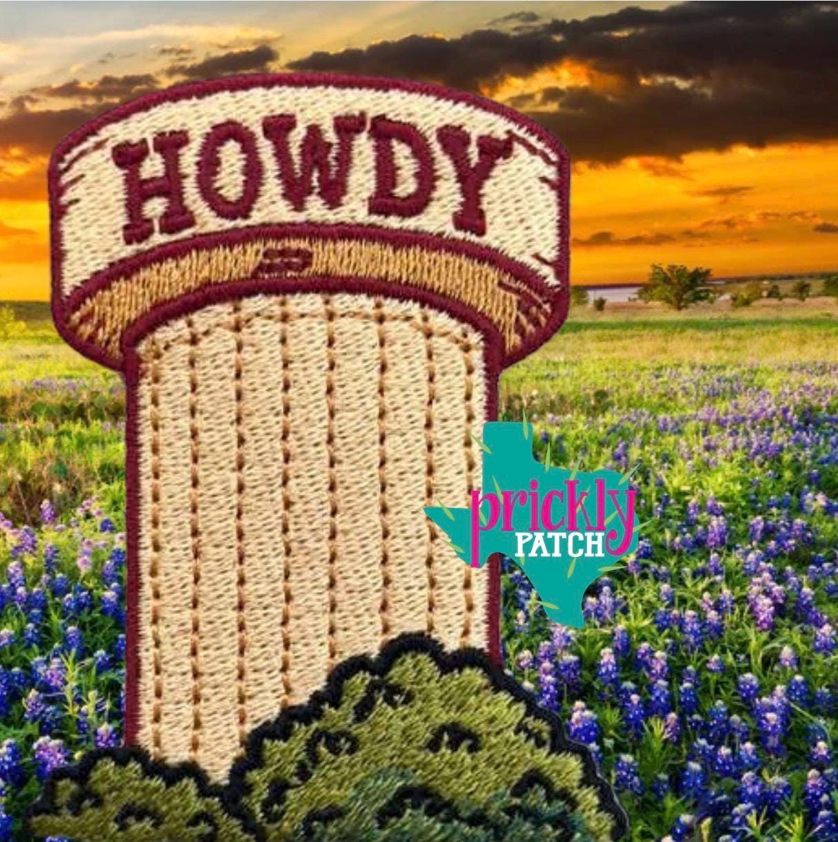 Water Tower Iron-On Embroidered Patch