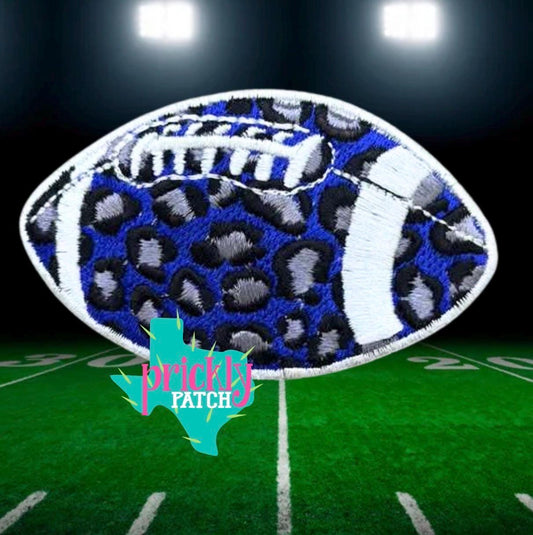 Wild Football Royal Iron-On Embroidered Patch