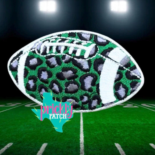 Wild Football Green Iron-On Embroidered Patch