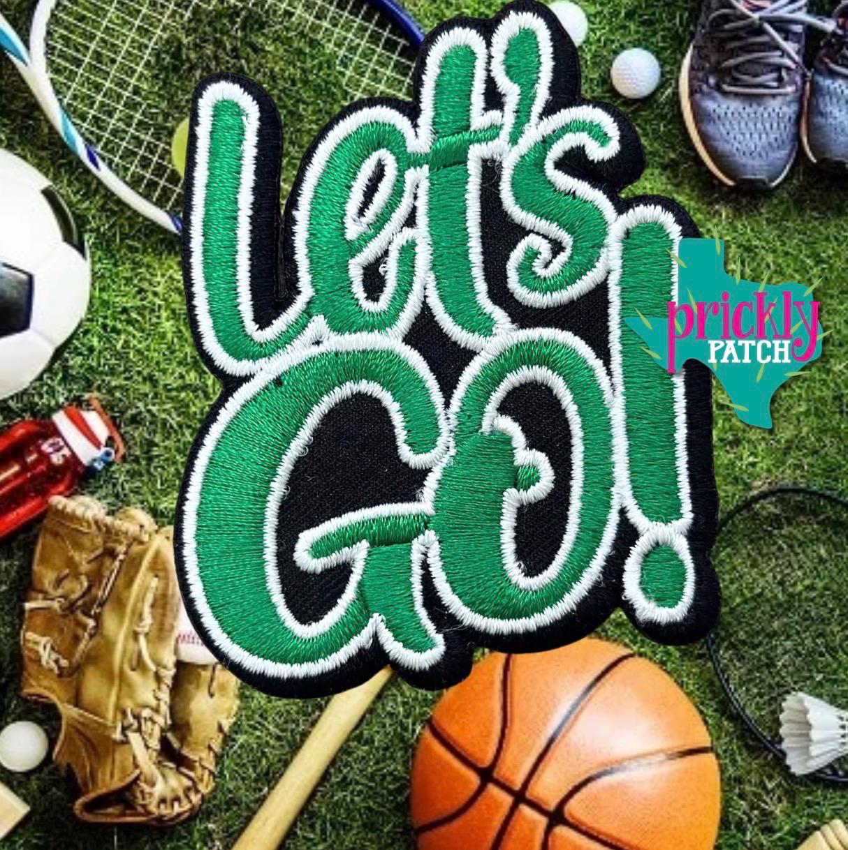 Let’s Go Green Iron-On Embroidered Patch