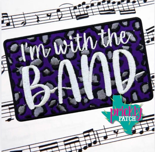 I’m With the Band Purple Iron-On Embroidered Patch