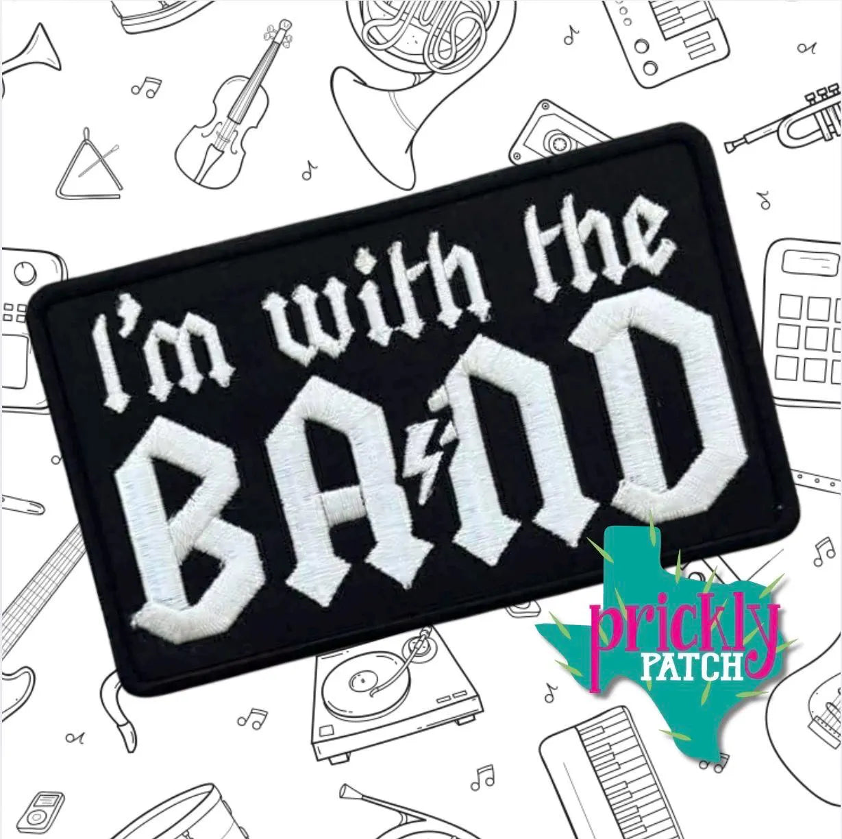 I'm with the Band Iron-On Embroidered Patch