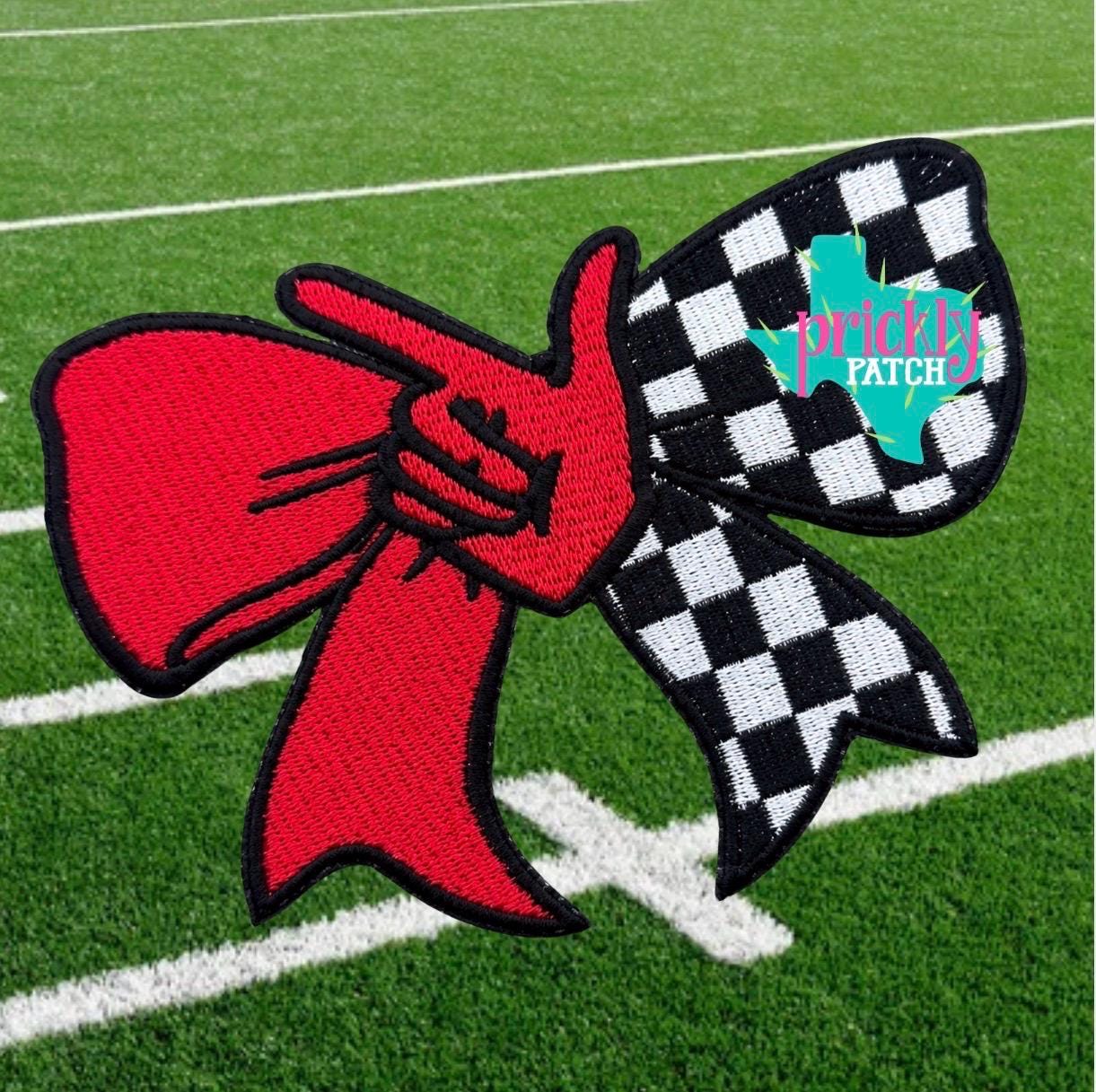 Raider Bow Iron On Embroidered Patch