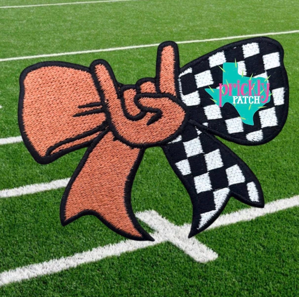 Longhorn Bow Iron-On Embroidered Patch