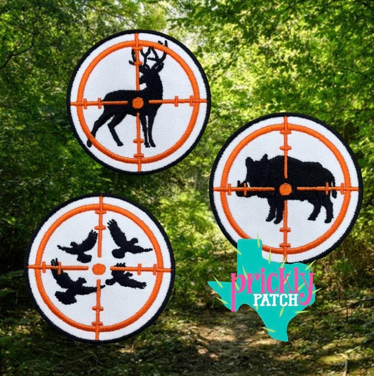 Sights on You Orange Iron-On Embroidered Patch Set (3 pack)